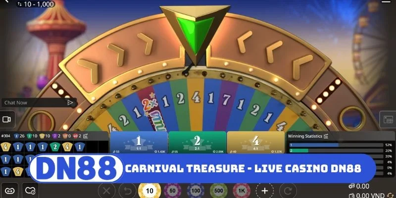 Carnival treasure - Game live casino DN88 kích thích