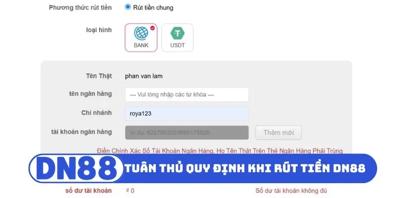 Tuân thủ 3 quy định khi rút tiền DN88